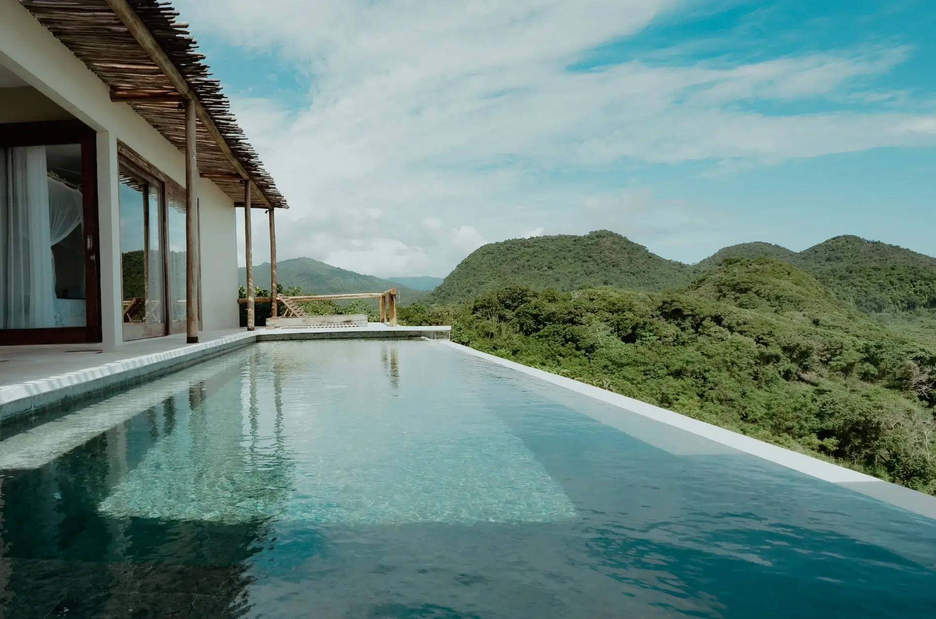 Private villa pool and view